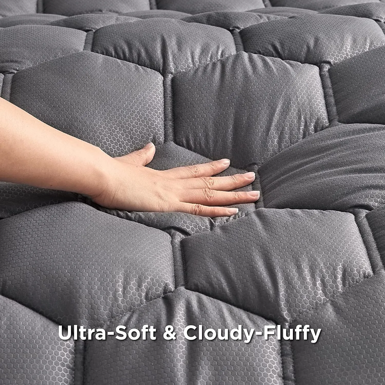 Bedsure Three-Zone Quilted Mattress Pad coprimaterasso