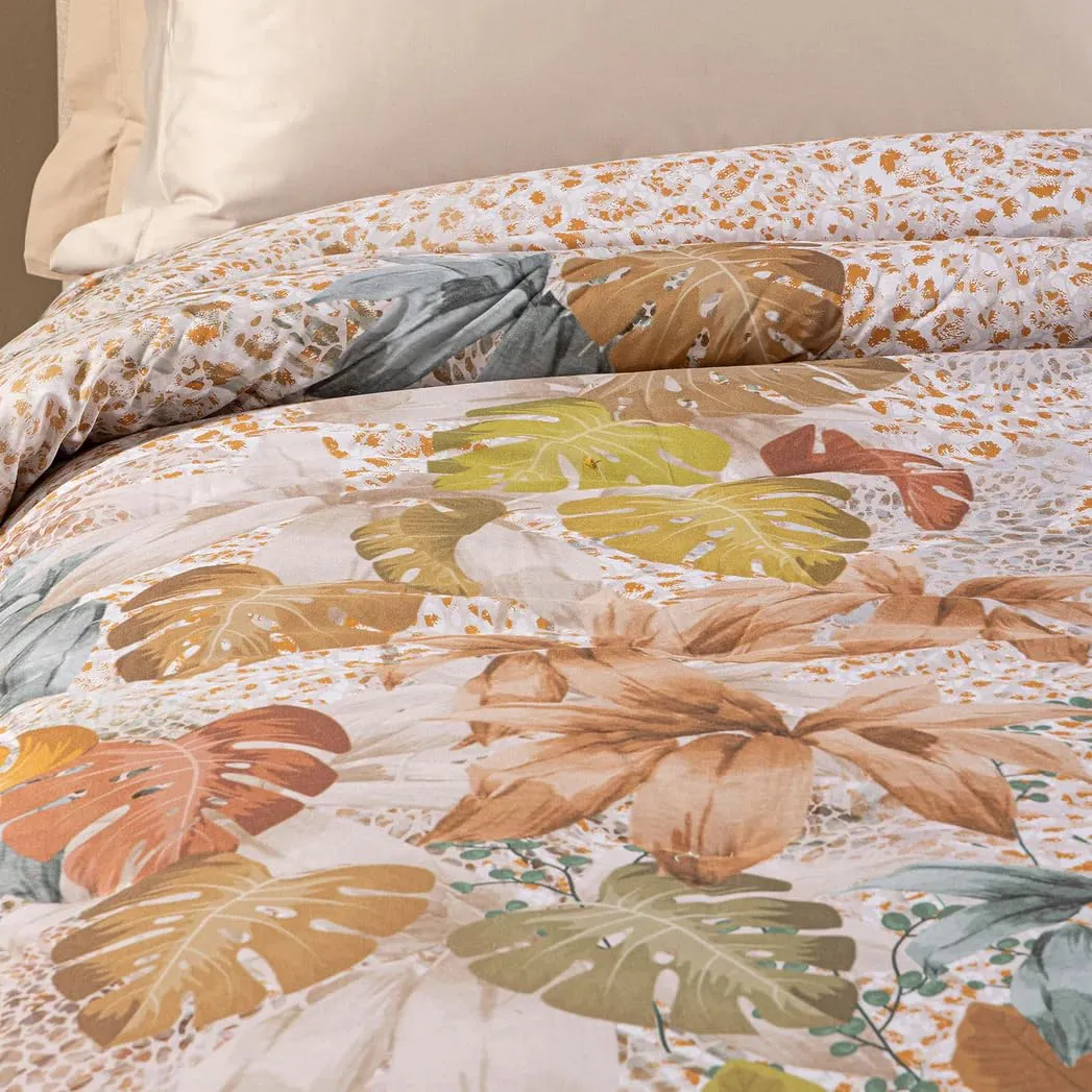 Caleffi Gran Scaldotto Leopard Garden Plaid Matrimoniale
