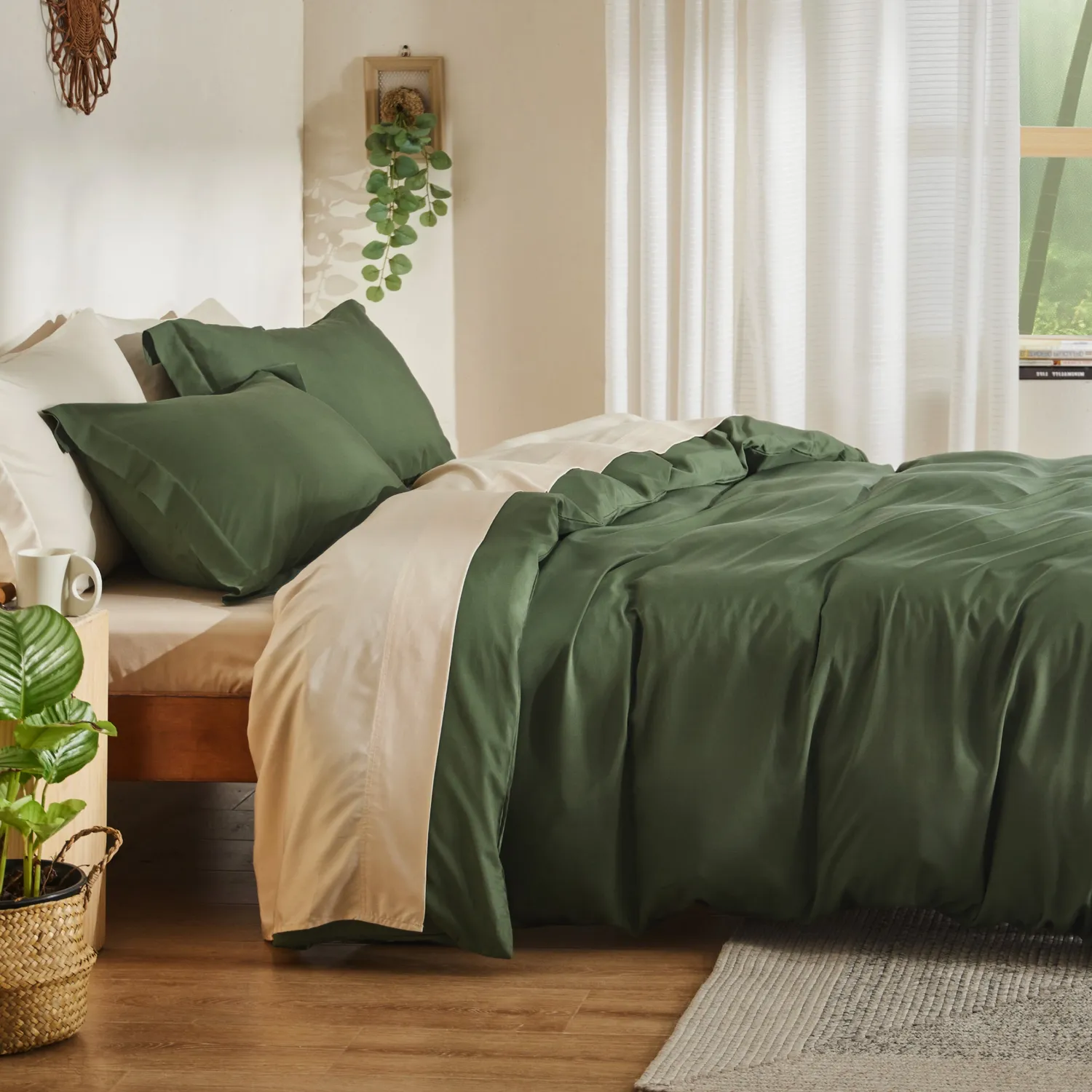 Bedsure PureWoven Rayon Derived from Bamboo Duvet Cover Set copripiumino