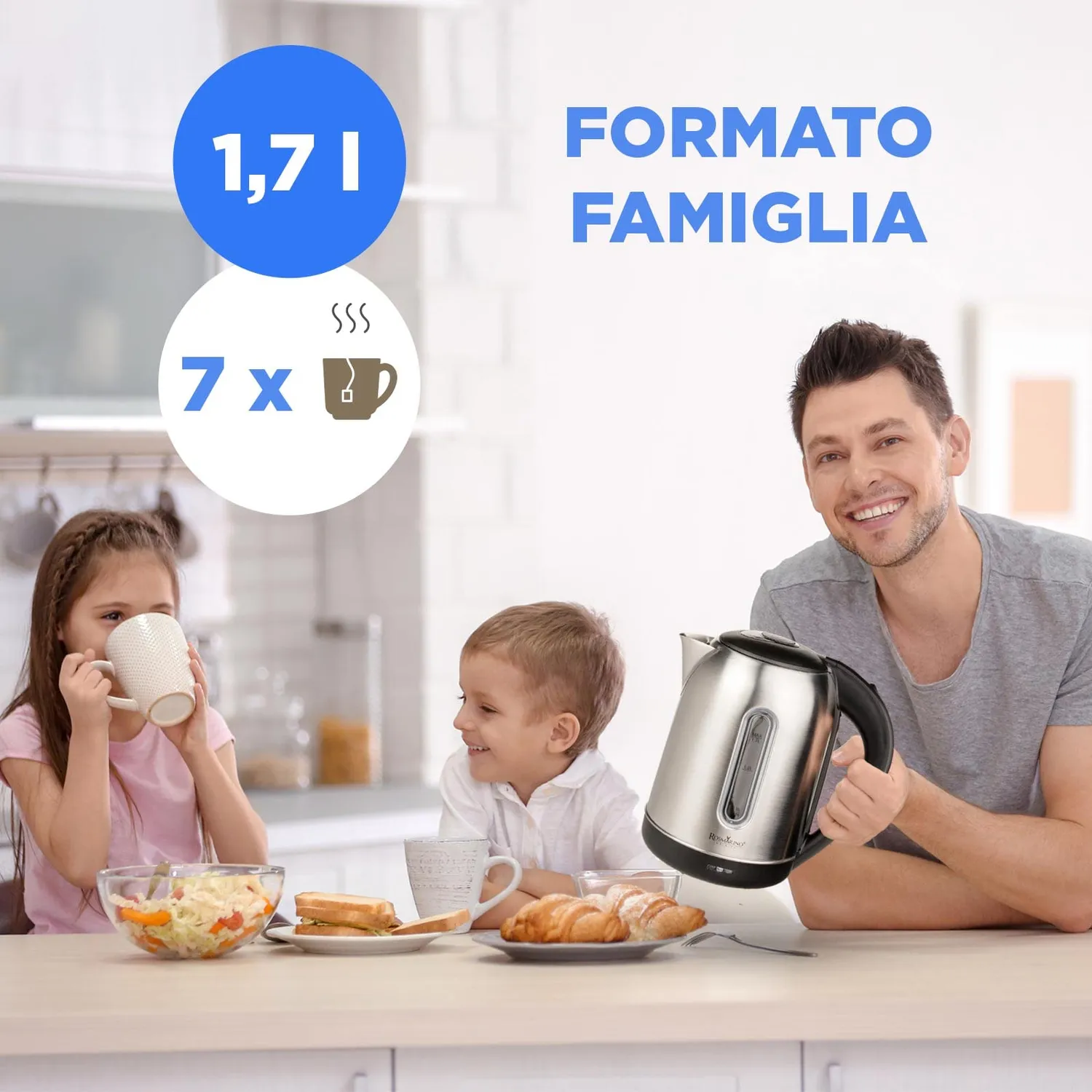 Vitapur Infinity bollitore elettrico 1,7L acciaio inox