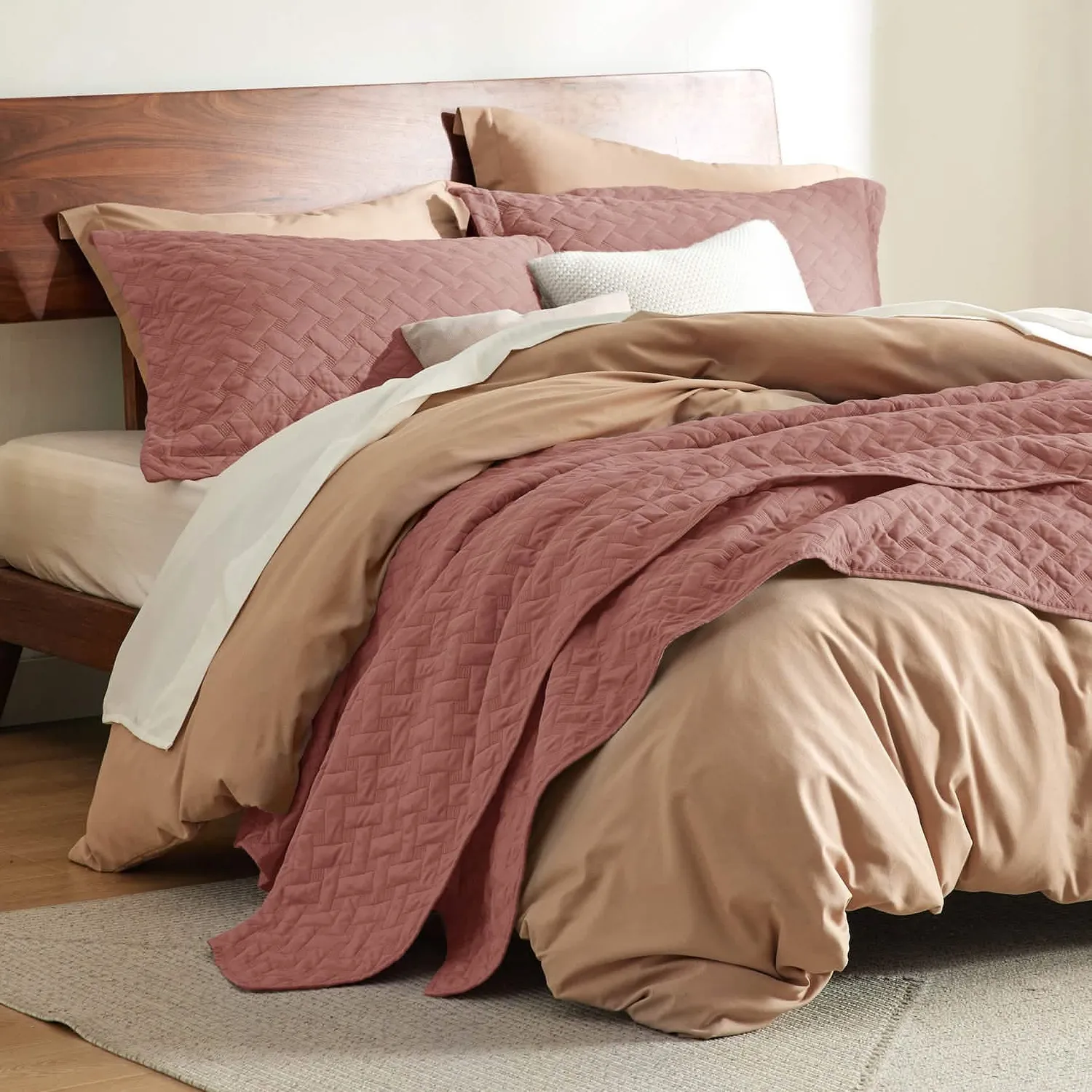 Bedsure Basket-Weave Trapunta Quilt Leggera
