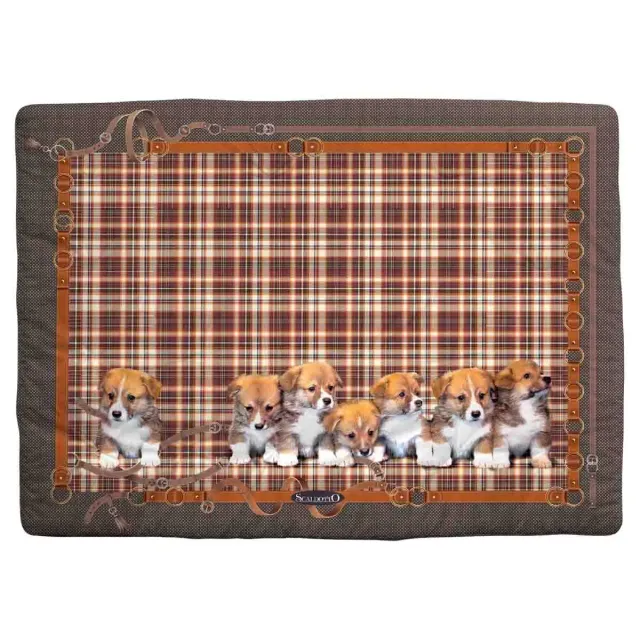 Caleffi Cuccioli plaid trapuntato 130x170 cuoio cotone