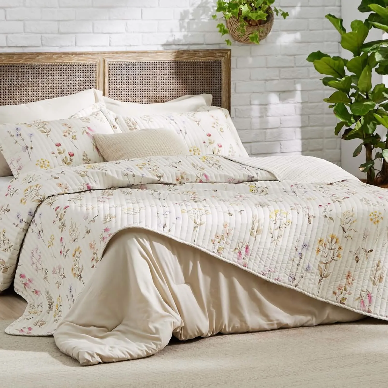 Bedsure Autumn Wildflower Trapunta leggera floreale