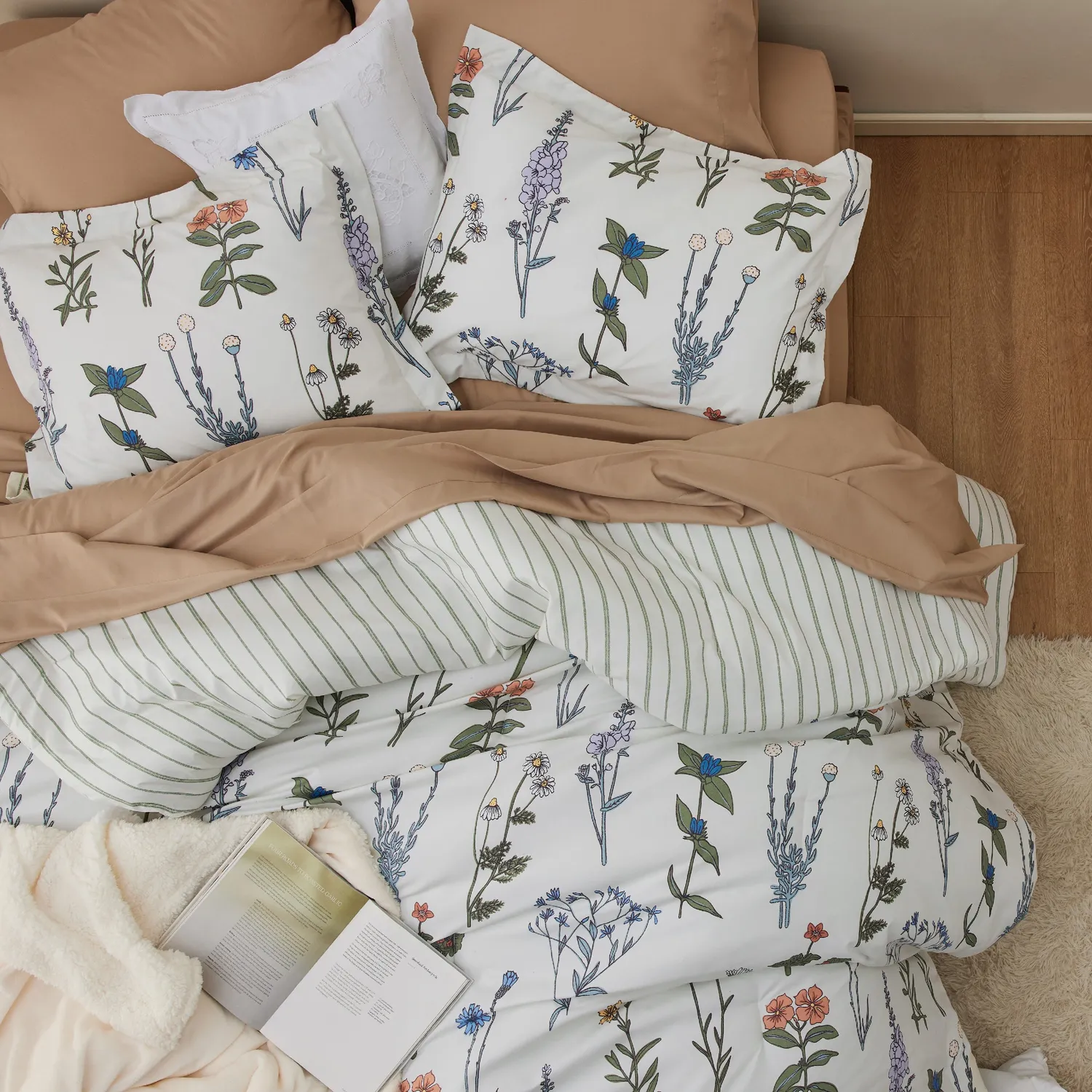 Bedsure Collections Retro Botanical set piumone fantasia