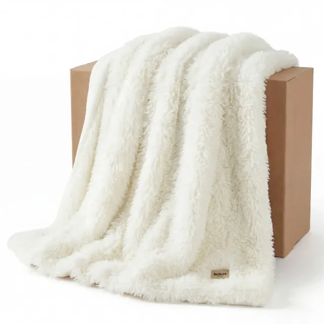 Bedsure Essentials Luxe Faux Fur Blanket coperta in pelliccia sintetica