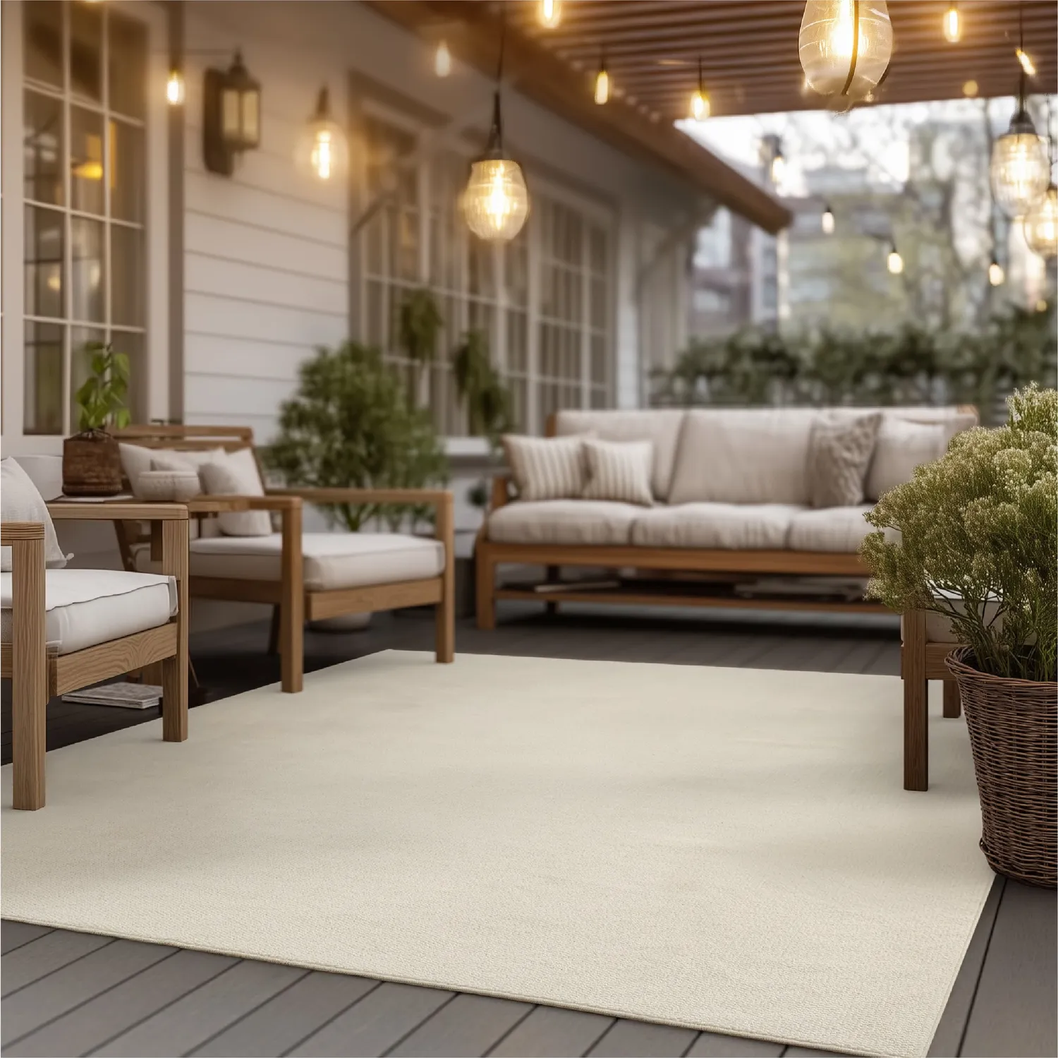 Bedsure Faux Wool tappeto pelo corto lavabile