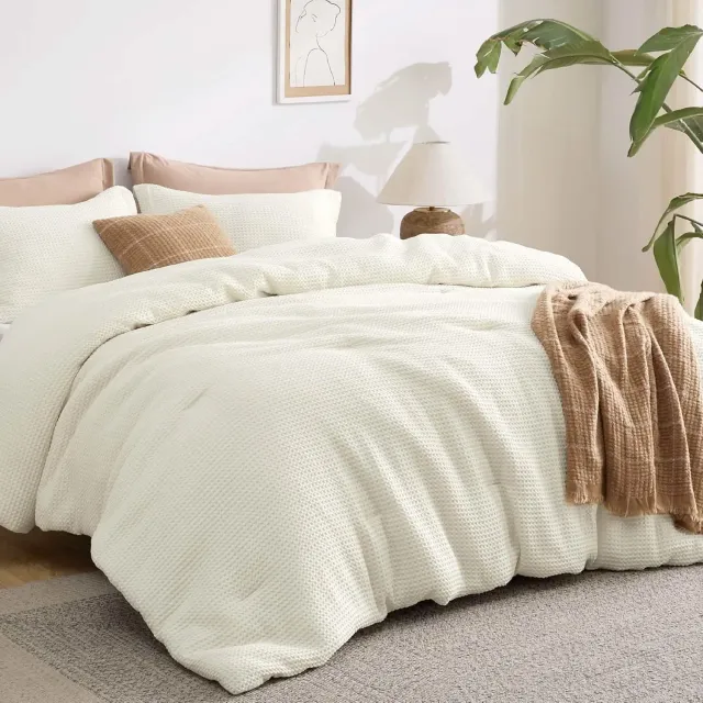 Bedsure Waffle Set Piumone Nido Ape