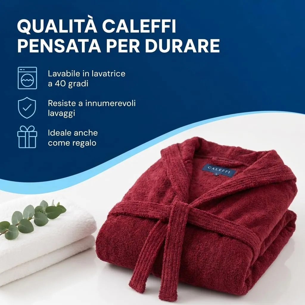 Caleffi accappatoio in spugna di cotone