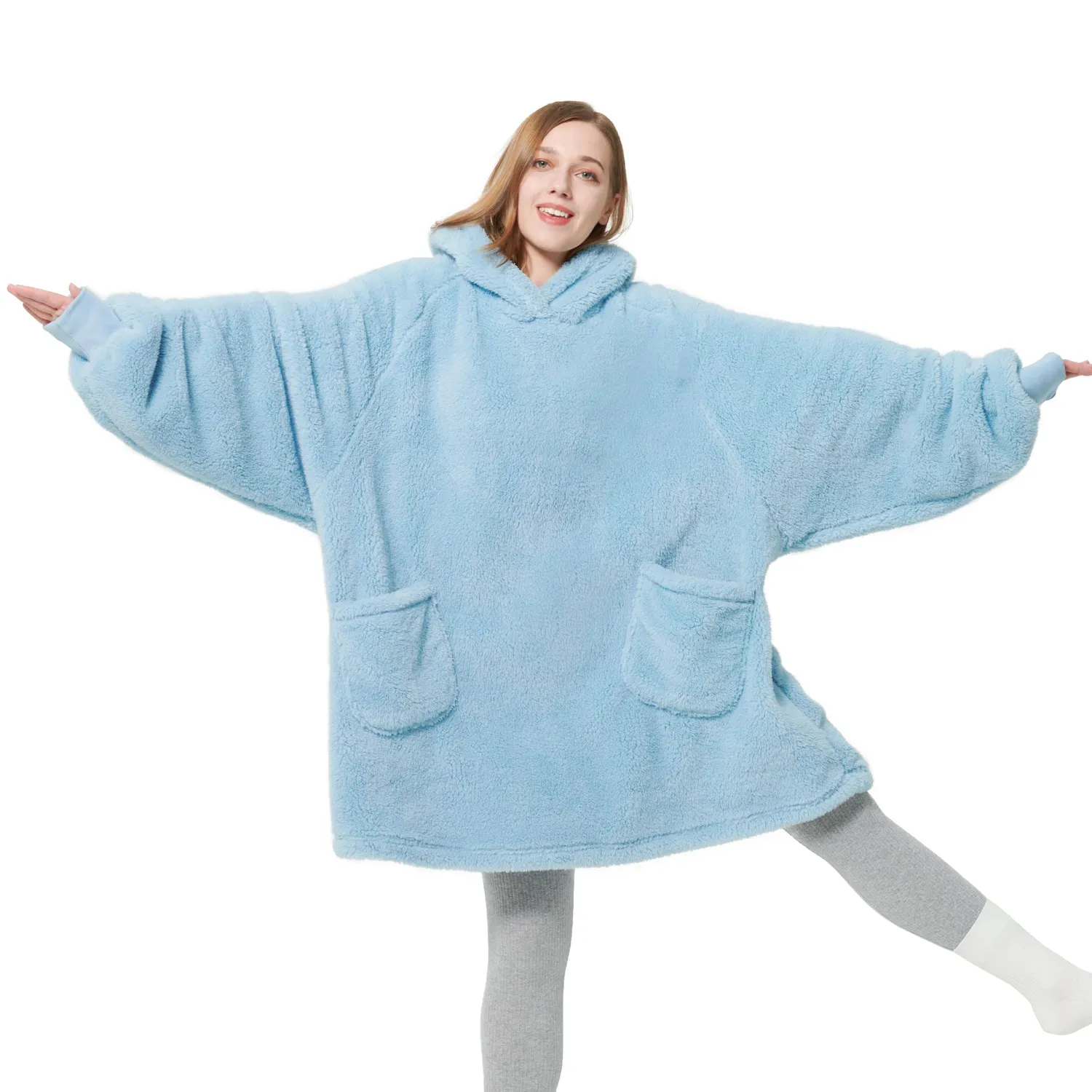 Bedsure Shaggy coperta indossabile in pile sherpa