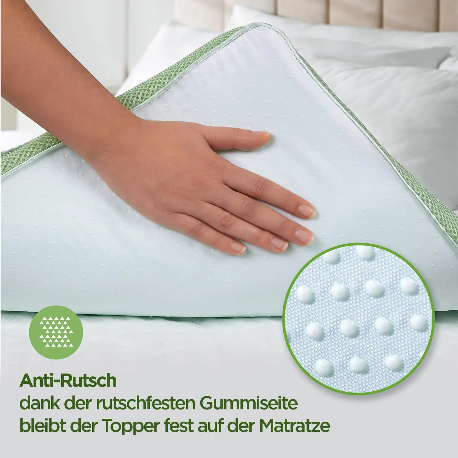 Vitapur Aloe Vera II Topper 160x200 4cm Piramidale