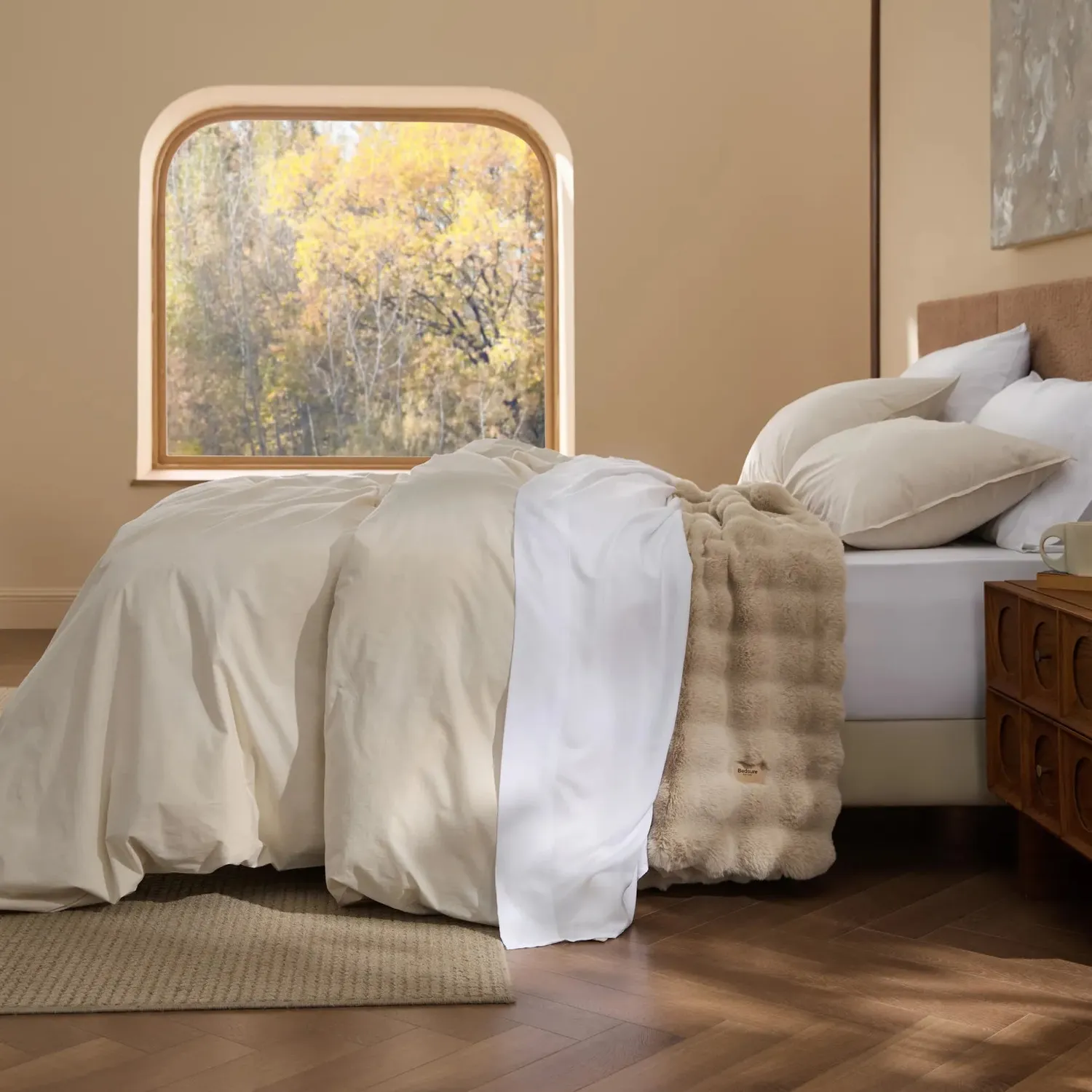 Bedsure Slub Cotton Plush Luxe Bundle Set biancheria in cotone