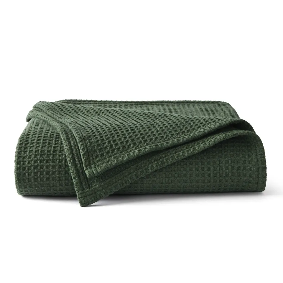 Bedsure Pure Cotton Basket Weave Coperta Cotone