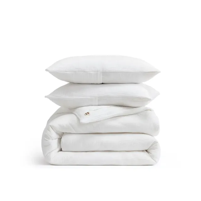Bedsure PureWoven Triple-Layer Cotton Gauze Duvet Cover Set copripiumino
