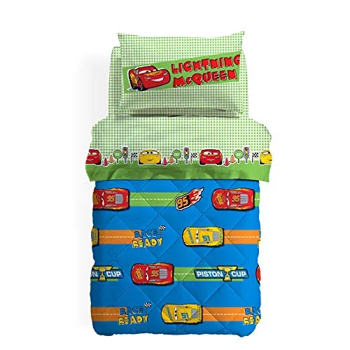 Caleffi Disney Cars Piston Cup trapunta singola in cotone
