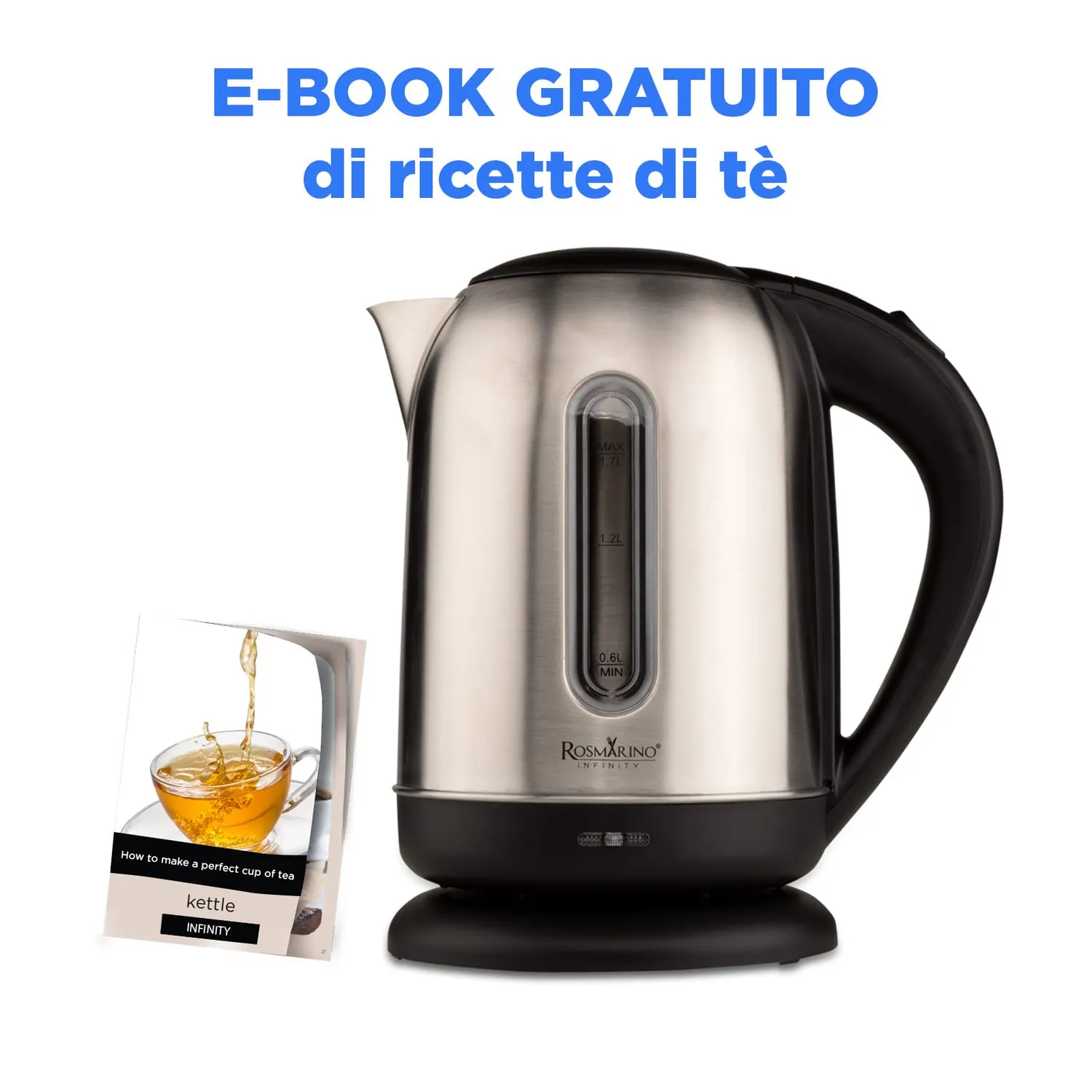 Vitapur Infinity bollitore elettrico 1,7L acciaio inox