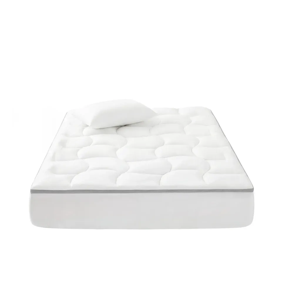Bedsure Waterproof Mattress Topper coprimaterasso bianco
