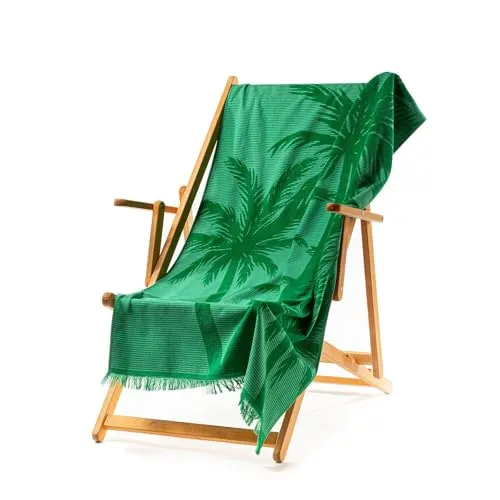 Caleffi Green Palms telo mare in cotone