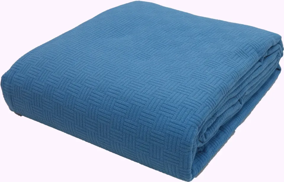 Caleffi Rodeo Coperta Estiva Blu 260x260 Cotone