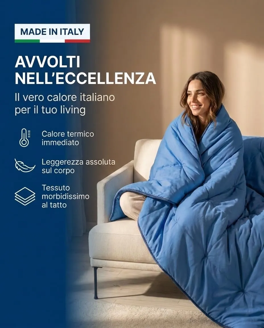 Caleffi Family Scaldotto plaid in microfibra