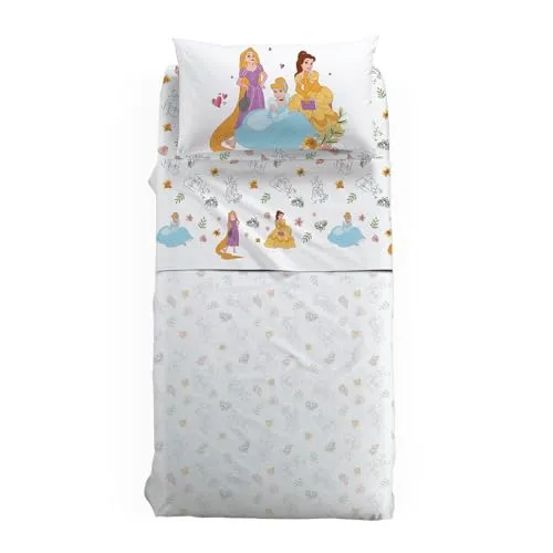 Caleffi Disney Princess completo lenzuola singolo 100% cotone