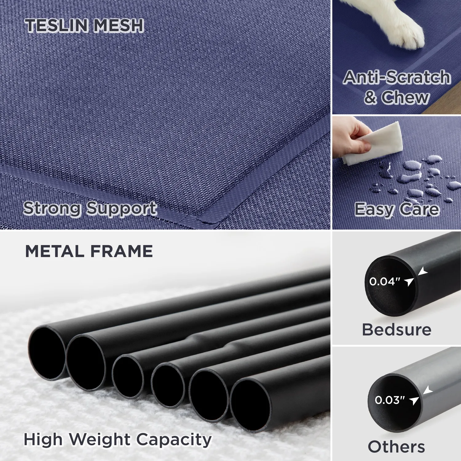 Bedsure Comfy Pet Elevated Dog Bed cuccia per cani