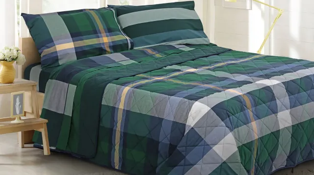 Daunex Aberdeen Tinto in Filo Parure Copripiumino