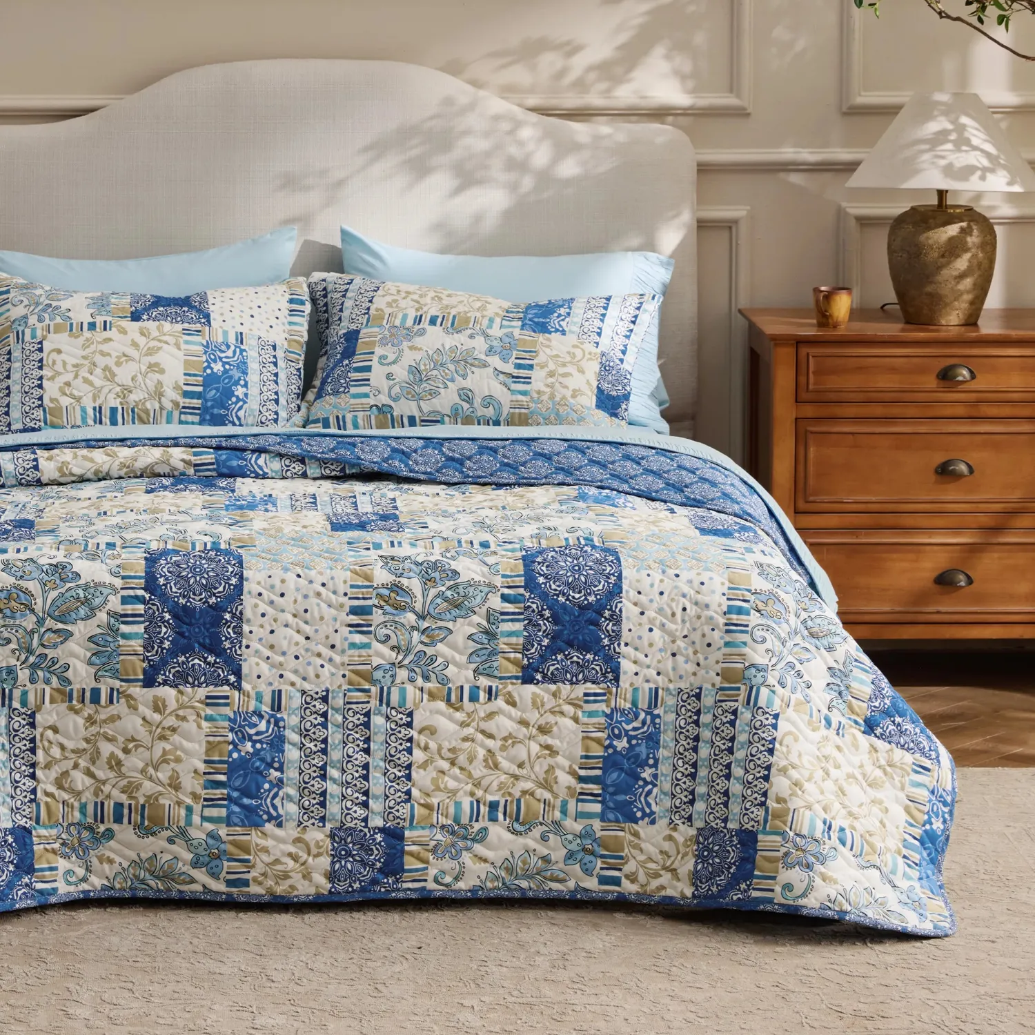 Bedsure Botanical Quilt trapunta