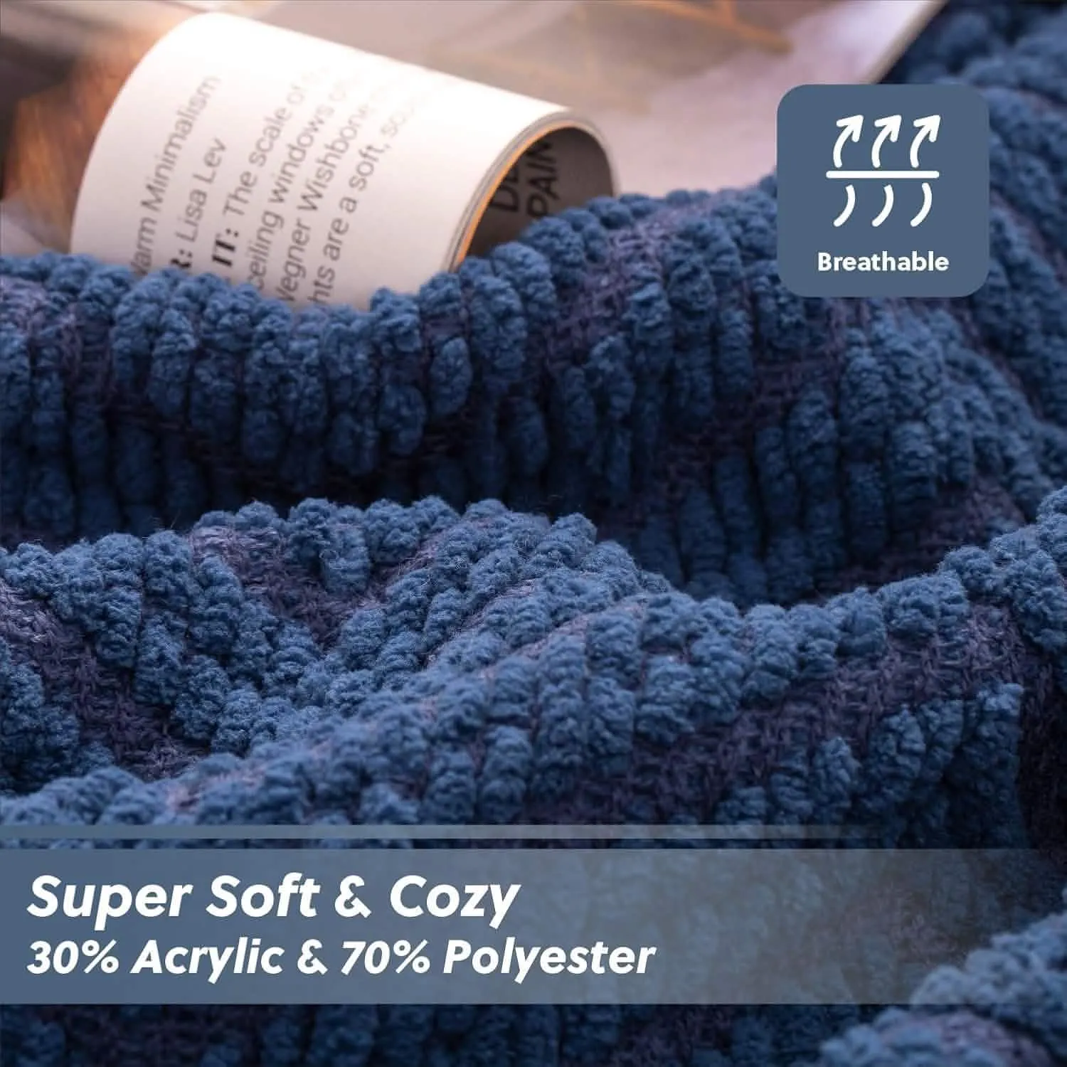Bedsure Versatile Knit Woven coperta