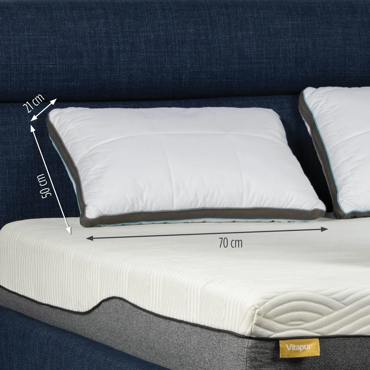 Vitapur MemoSilver Premium cuscino memory foam 50x70 cm antiallergico