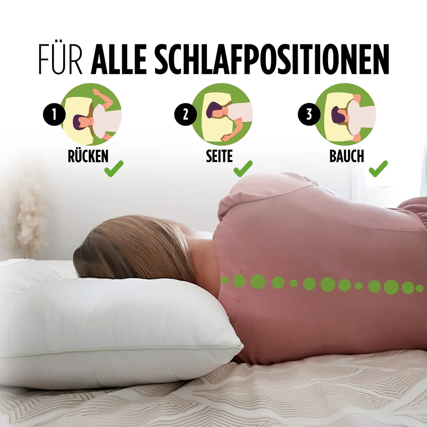 Vitapur BASE+ Soft cuscino 40 x 80 cm set da 2