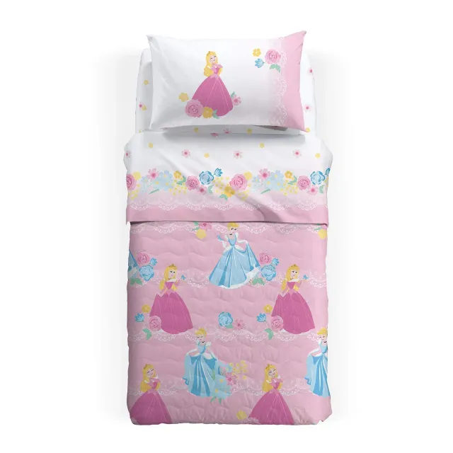 Caleffi Disney Princess Romantic 77628 copriletto singolo primaverile cotone