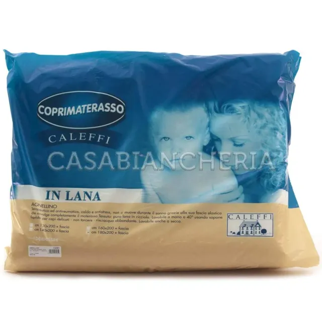 Caleffi Agnellino Coprimaterasso Pura Lana Vergine