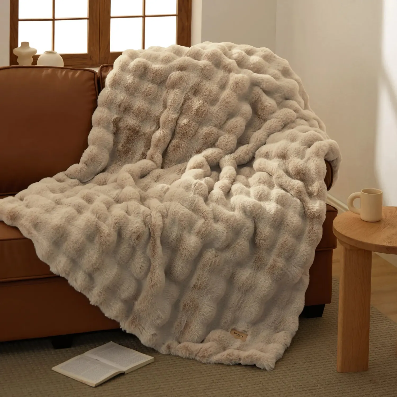 Bedsure Slub Cotton Plush Luxe Bundle Set biancheria in cotone