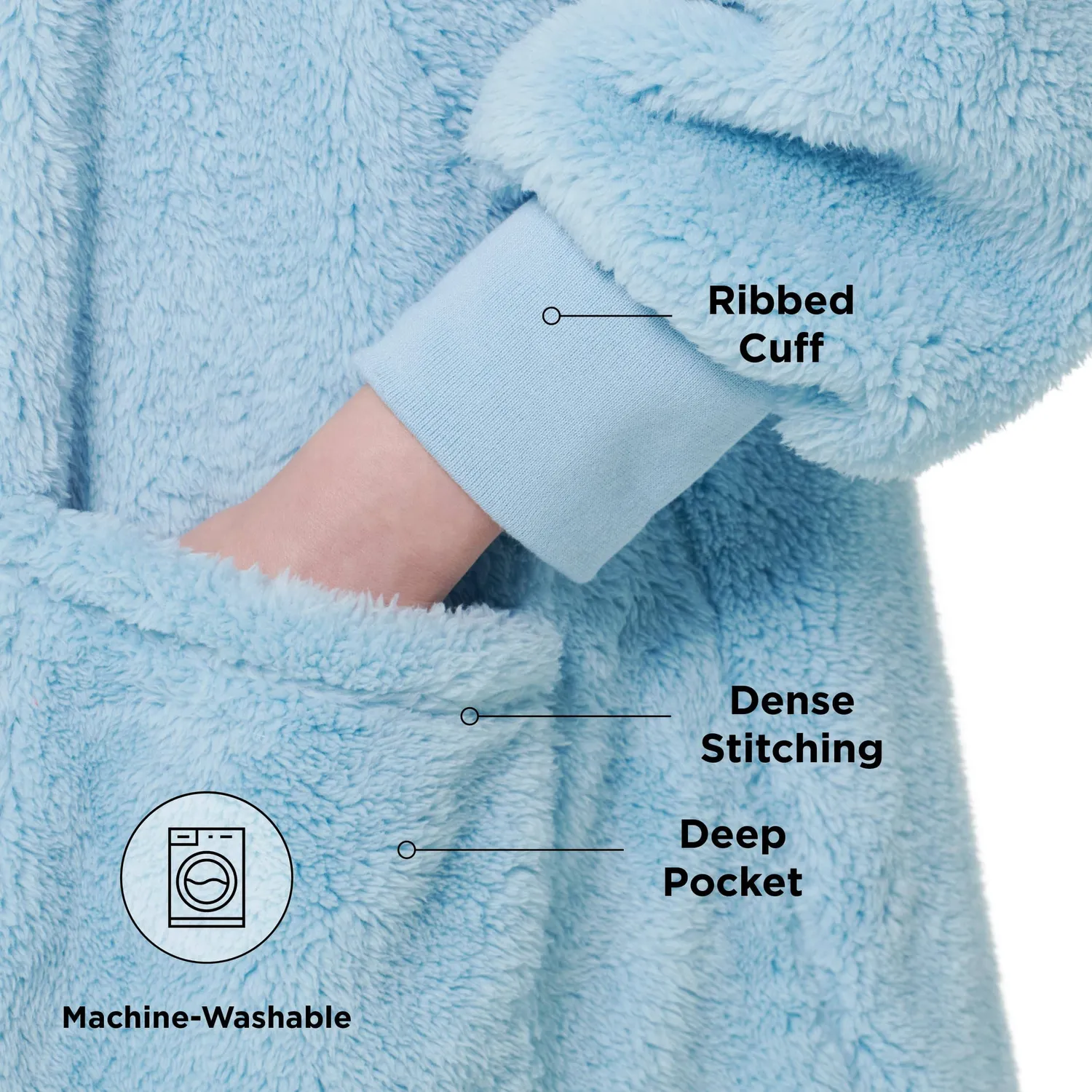 Bedsure Shaggy coperta indossabile in pile sherpa