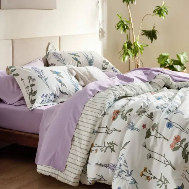 Bedsure Botanical Set Piumone Floreale in Microfibra