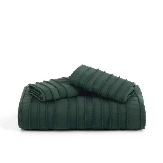 Bedsure Striped Tufted Embroidery Parure Copripiumino Ricamata