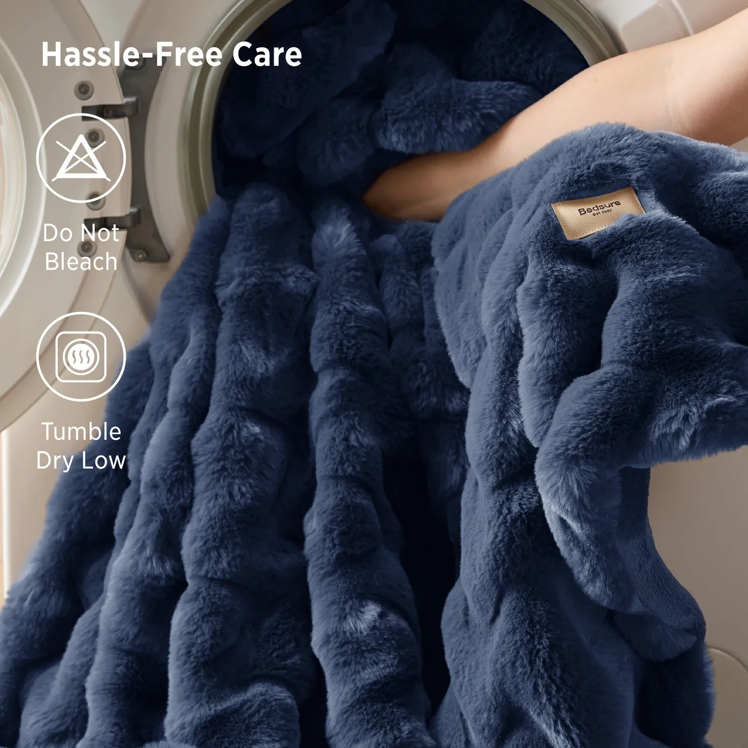 Bedsure Faux Fur Throw plaid reversibile pelliccia