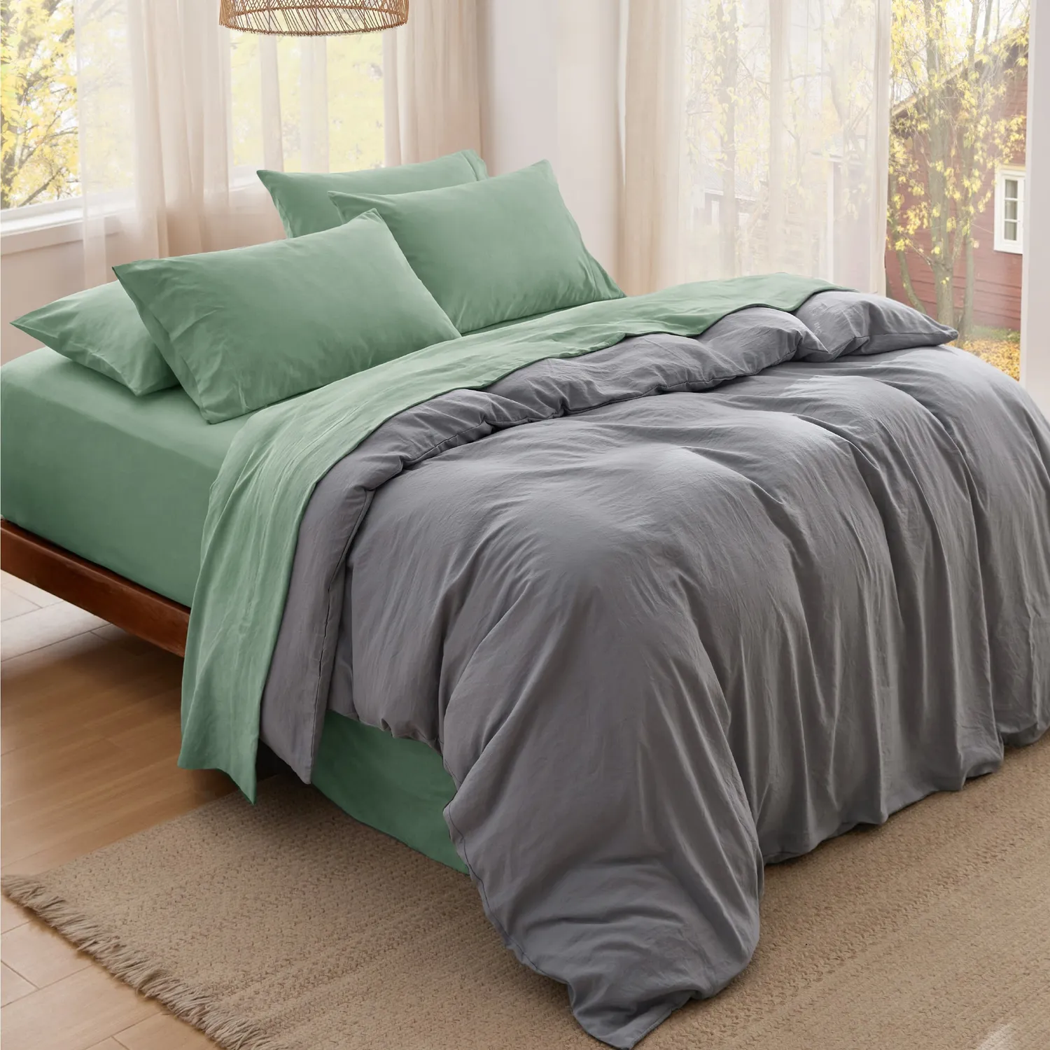 Bedsure 6-Pieces Extra Deep Sheet Set set lenzuola