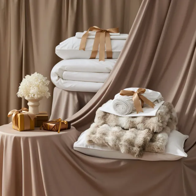 Bedsure Organic Cotton set biancheria bianco cotone bio 7 pezzi