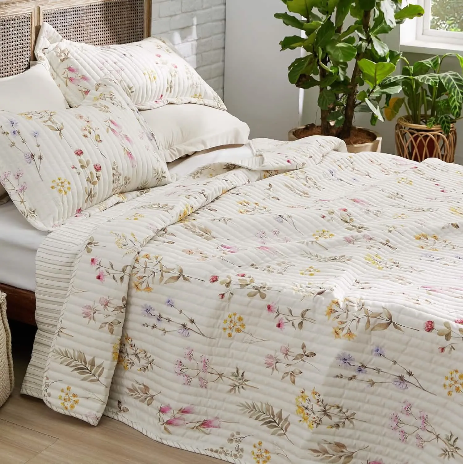 Bedsure Autumn Wildflower Trapunta leggera floreale