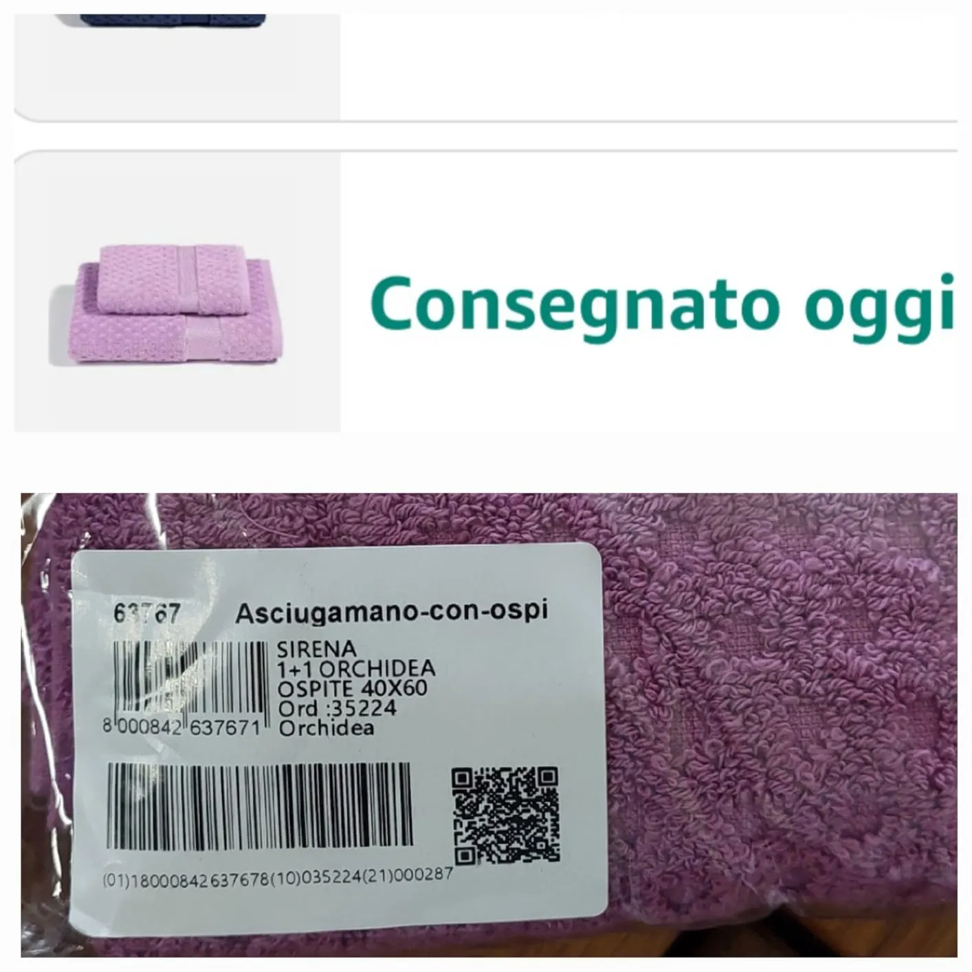 Caleffi Sirena set asciugamani 2 pezzi jacquard