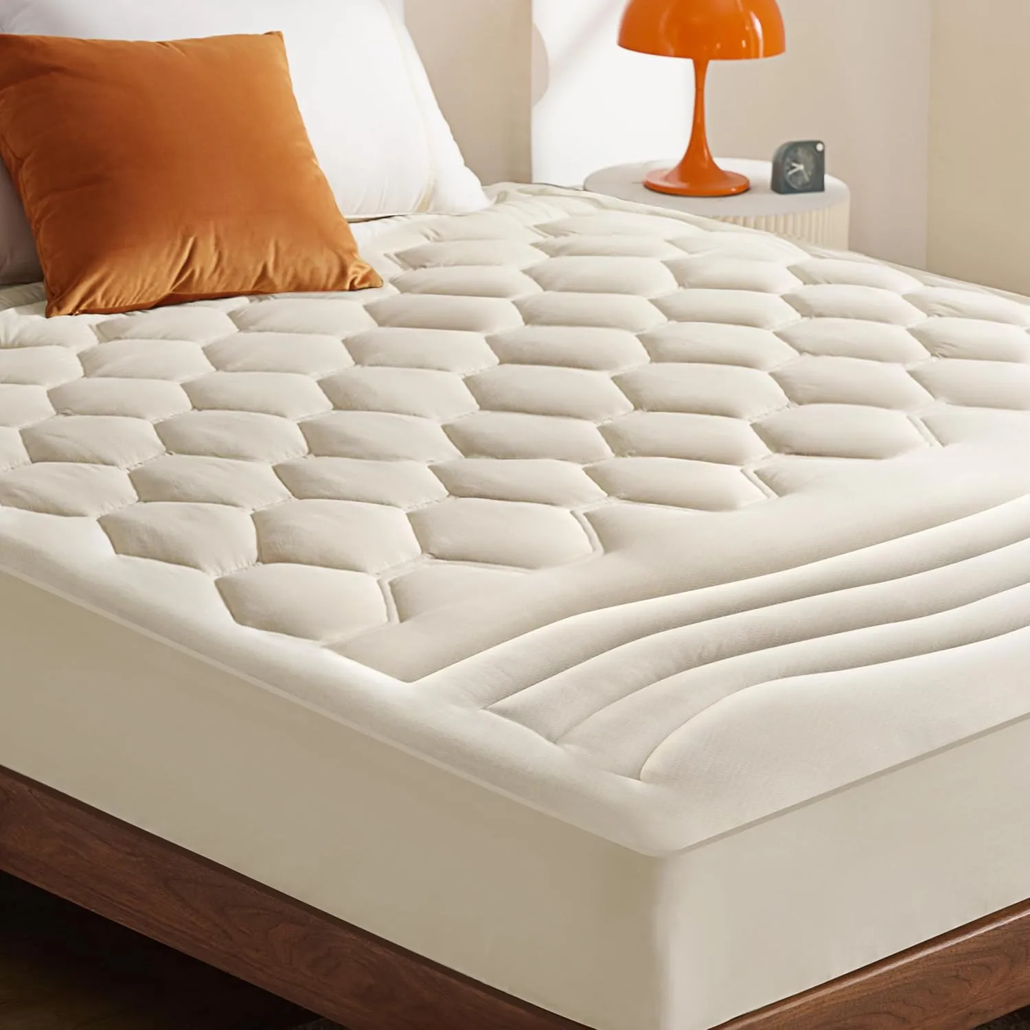 Bedsure Three-Zone Quilted Mattress Pad coprimaterasso