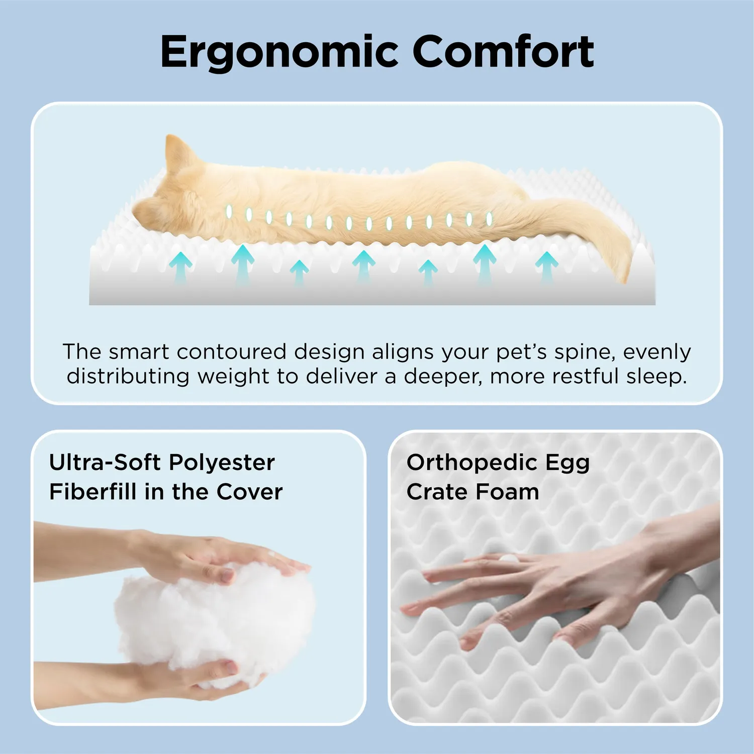 Bedsure Orthopedic Cooling Dog Bed cuccia refrigerante ortopedica