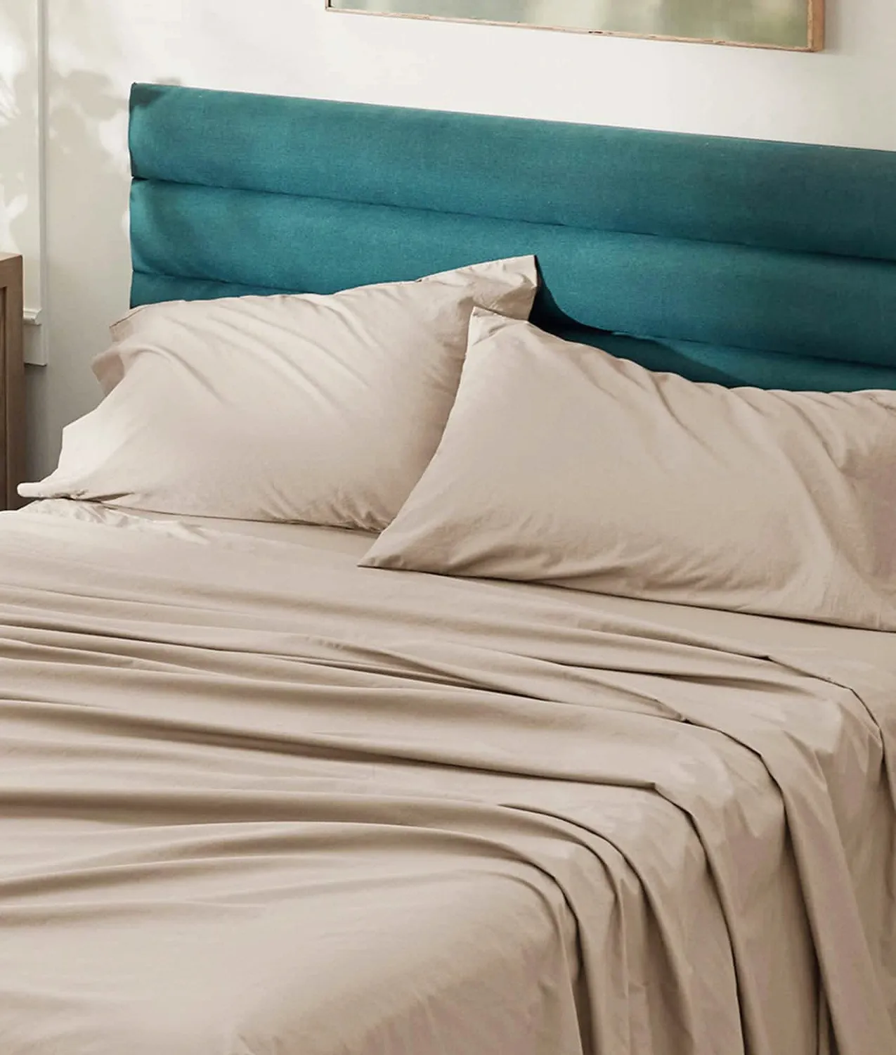 Bedsure Essentials Cotton Percale Weave Sheet Set lenzuola
