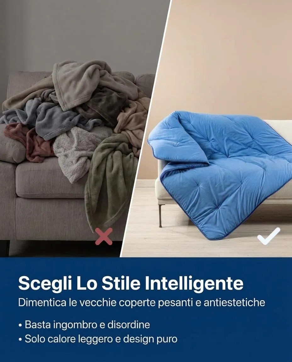 Caleffi Family Scaldotto plaid in microfibra
